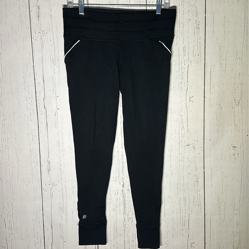 ATHLETA Relay Tights Running Workout Reflective #903959 | Black Medium